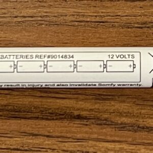 Somfy 12 Volt Battery Tube - Empty, Sold Individually (#668)
