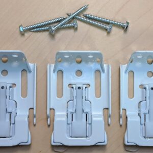 Mounting Brackets for Window Shades: Roller, Vignette, Silhouete, Banded Zebra. Fit Hunter Douglas, Turnils, Comfortex, ALTA (3 Brackets)