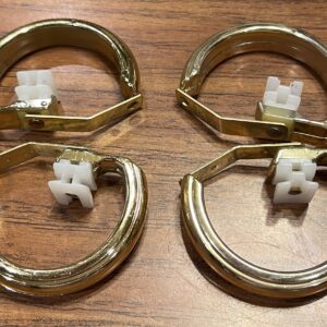 Used Graber Decorative Traverse Rod Rings, Pack of 4, Color:  Brass (#680)