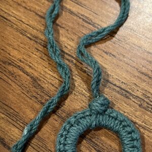 Green Cotton Roller Shade Ring Pull, 1 Pair (#786)