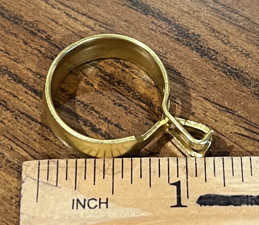 Kirsch 1424B-63, 14 Clip-on Cafe Rings, 3/4” Inside Diameter for use on 9/16” Cafe Rods, Color: Brass - Image 3