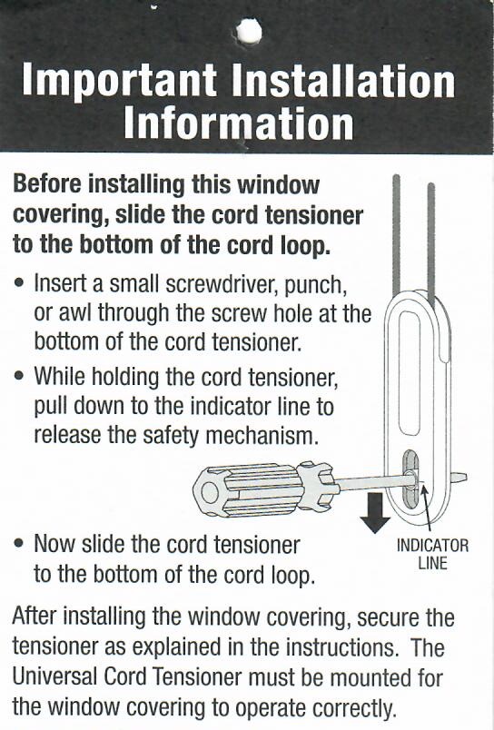 Cord Loop Hold Down Safety Device NO LOGO, Color: White Tiara, Sold Individually (#818) - Image 4