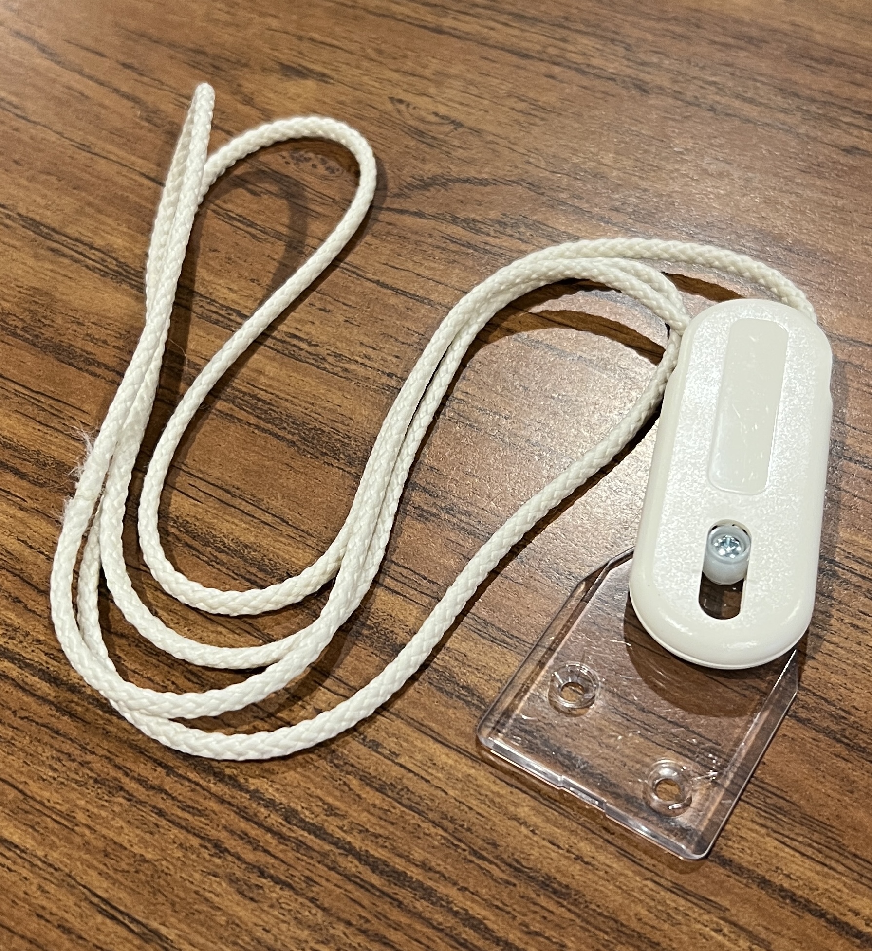 USED Shade Cord Loop W/ Tension Device & Inside Mount Hold Down, NO LOGO, Sold Individually, 2 Foot Drop (#947)